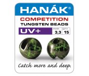 Tungstenové hlavičky UV+ černá & chartreuse
